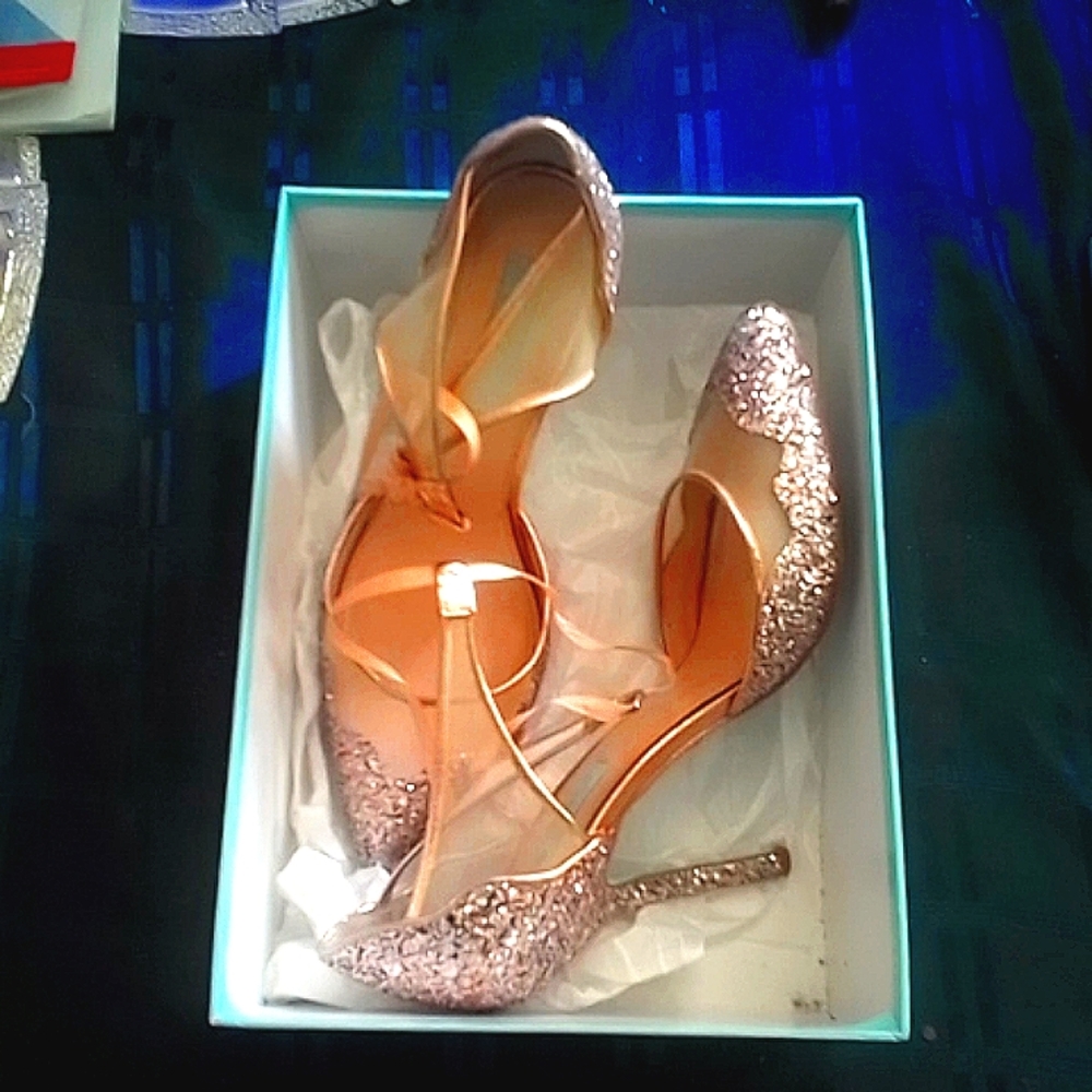Champagne Glitter Betsey Johnson Stiletto heels